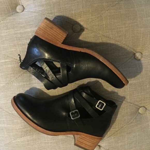 KorkEase Shoes Kork Ease Black Leather Ankle Bootie Poshmark